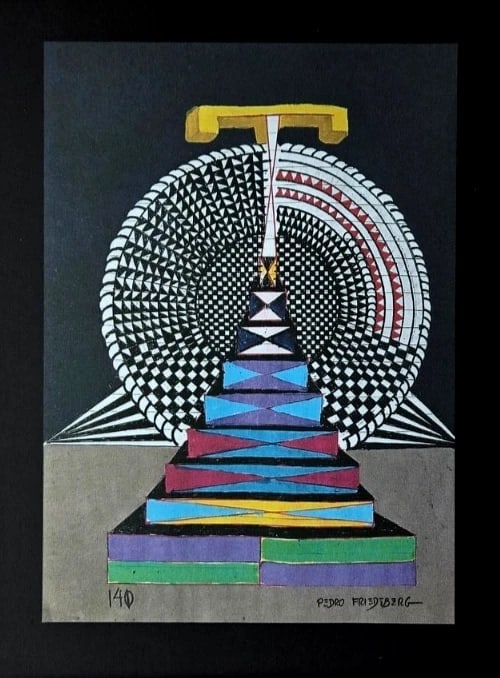 Pedro Friedeberg + Signed Print Framed + Ready to Hang + Chalice of Dimension - 2