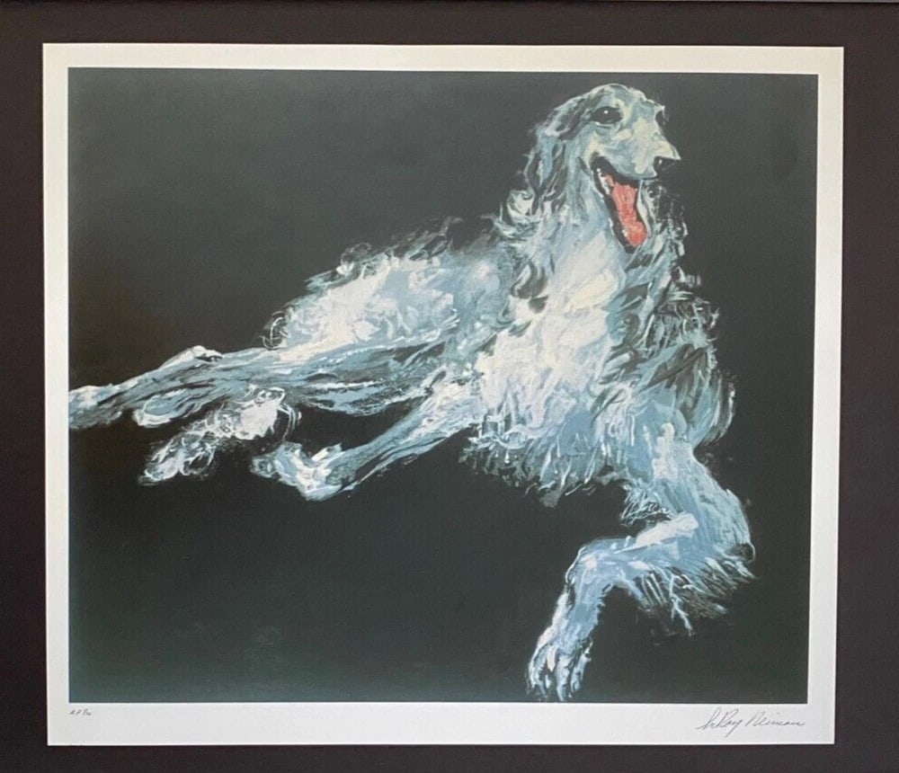 LeRoy Neiman " BORZOI " Signed Pop Art Mounted and Framed in New 11x14 - 2