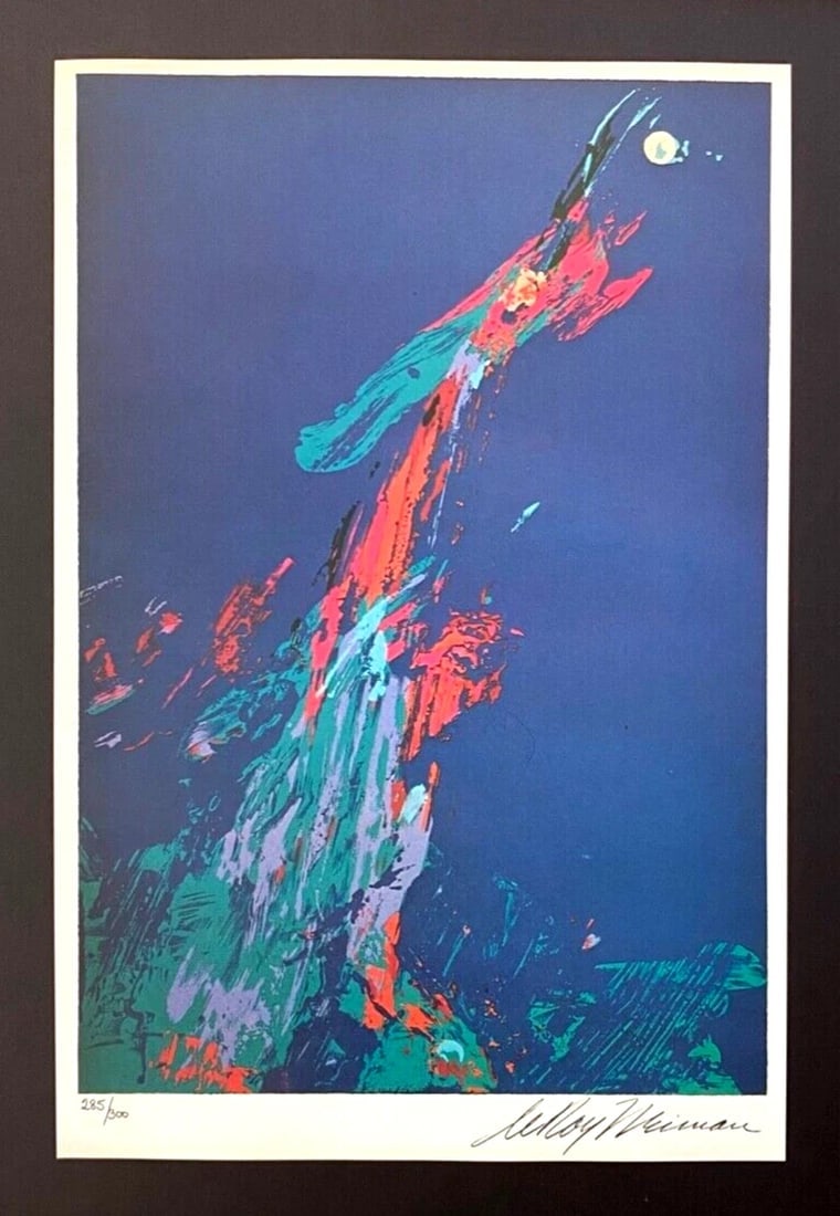 LeRoy Neiman " Tennis " Signed Pop Art Mounted and Framed - 2