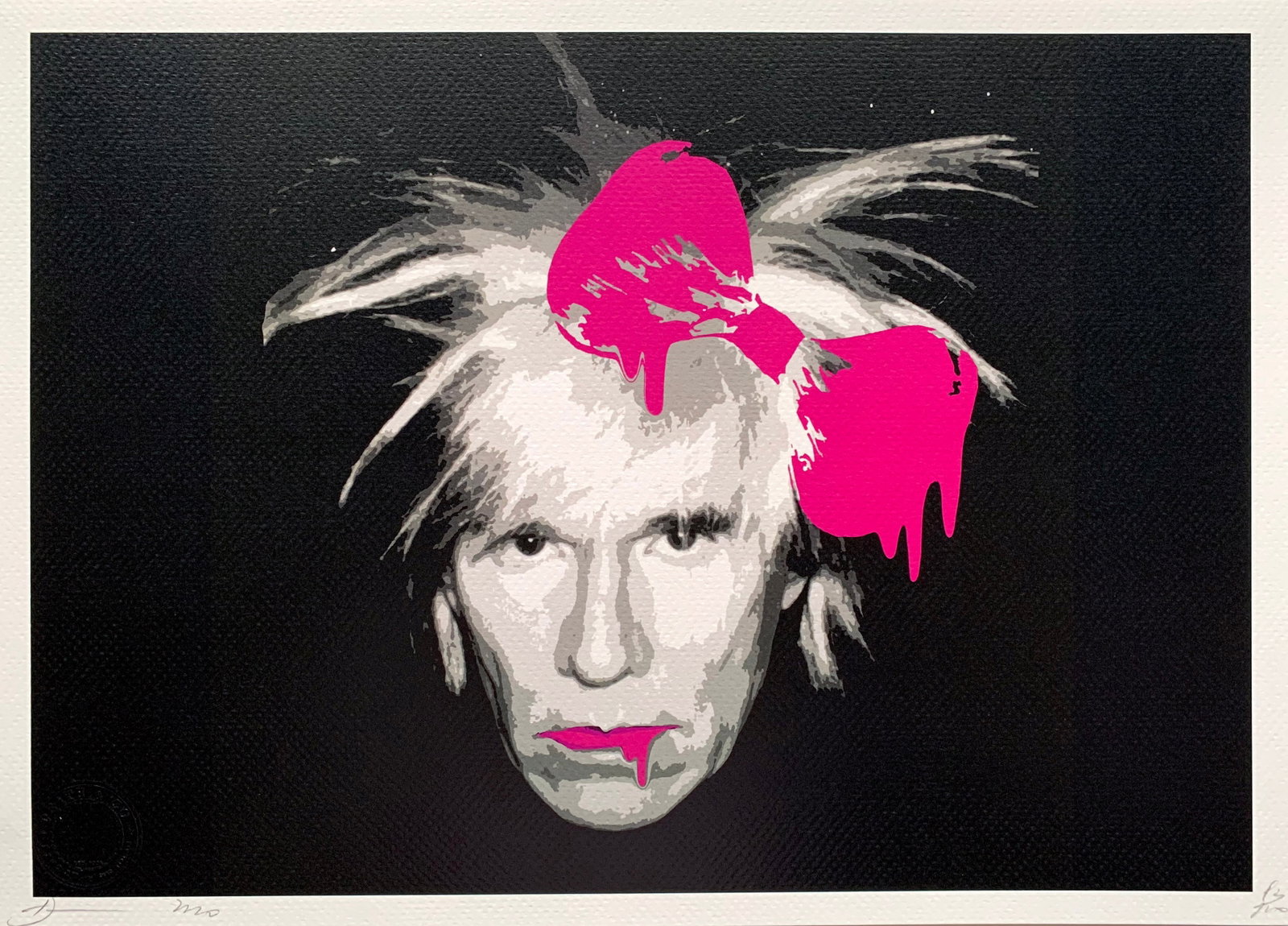 Death NYC Andy Warhol: Title:Death NYC Andy Warhol Date/Period:21st Century Materials:Giclee on Fine art 300 gsm paper Size:17 3/4 x 12 1/2 inches Description:Artist: Death NYC, limited edition giclee on paper, out of