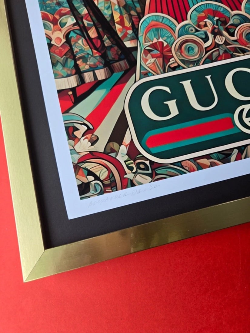 ALEXANDER DULAC + GUCCI + LARGE Hand Signed Authentic Print LtdEd of 10 COA! - 3