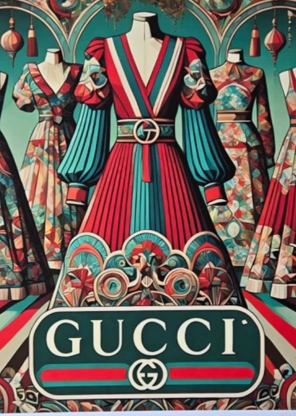 ALEXANDER DULAC + GUCCI + LARGE Hand Signed Authentic Print LtdEd of 10 COA! - 4