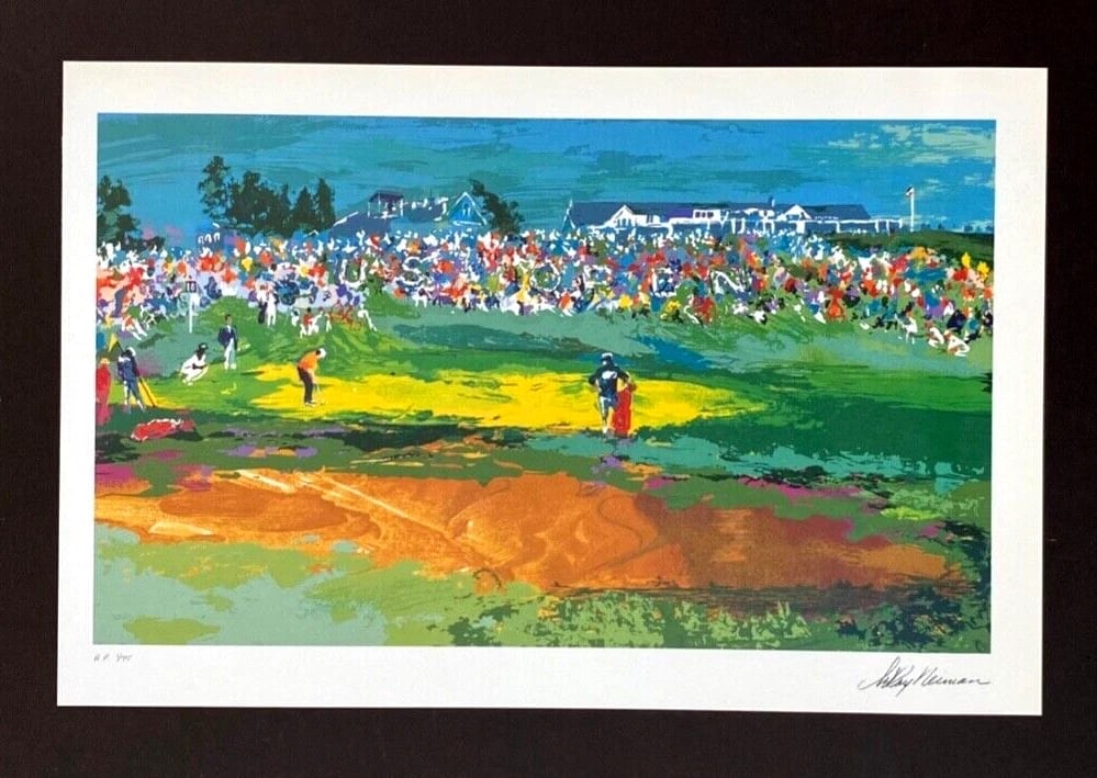 LeRoy Neiman " Golf " Signed Pop Art Mounted and Framed in a New 11x14 - 2