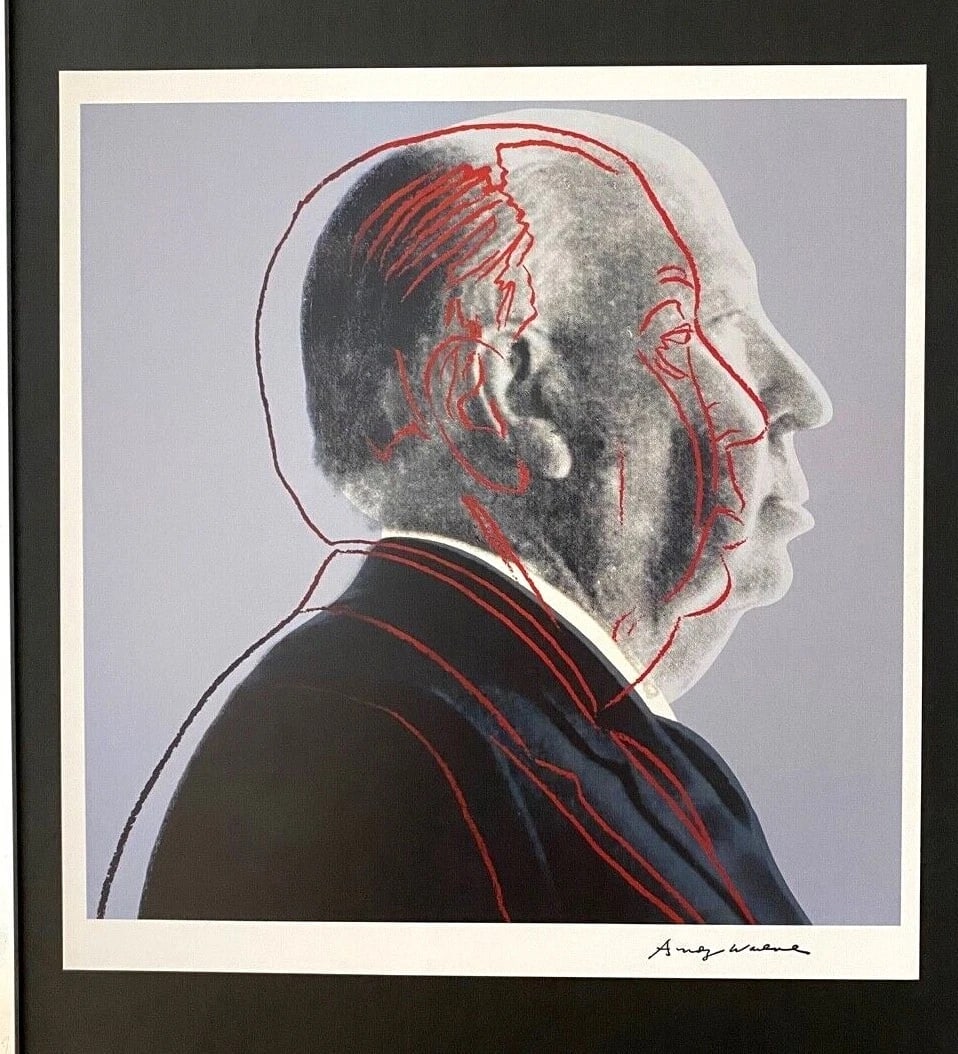 Andy Warhol | Vintage 1984 Alfred Hitchcock Print Signed | Mounted and Framed - 2