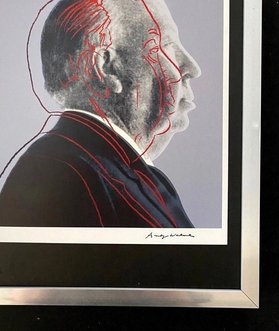 Andy Warhol | Vintage 1984 Alfred Hitchcock Print Signed | Mounted and Framed - 3