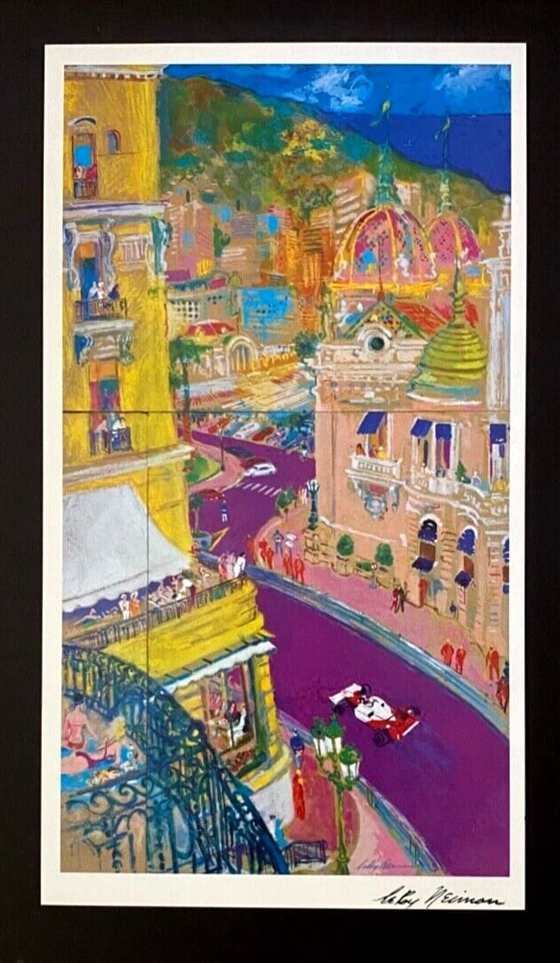 LeRoy Neiman " Monaco " Signed Pop Art Mounted and Framed in a New 11x14 - 2