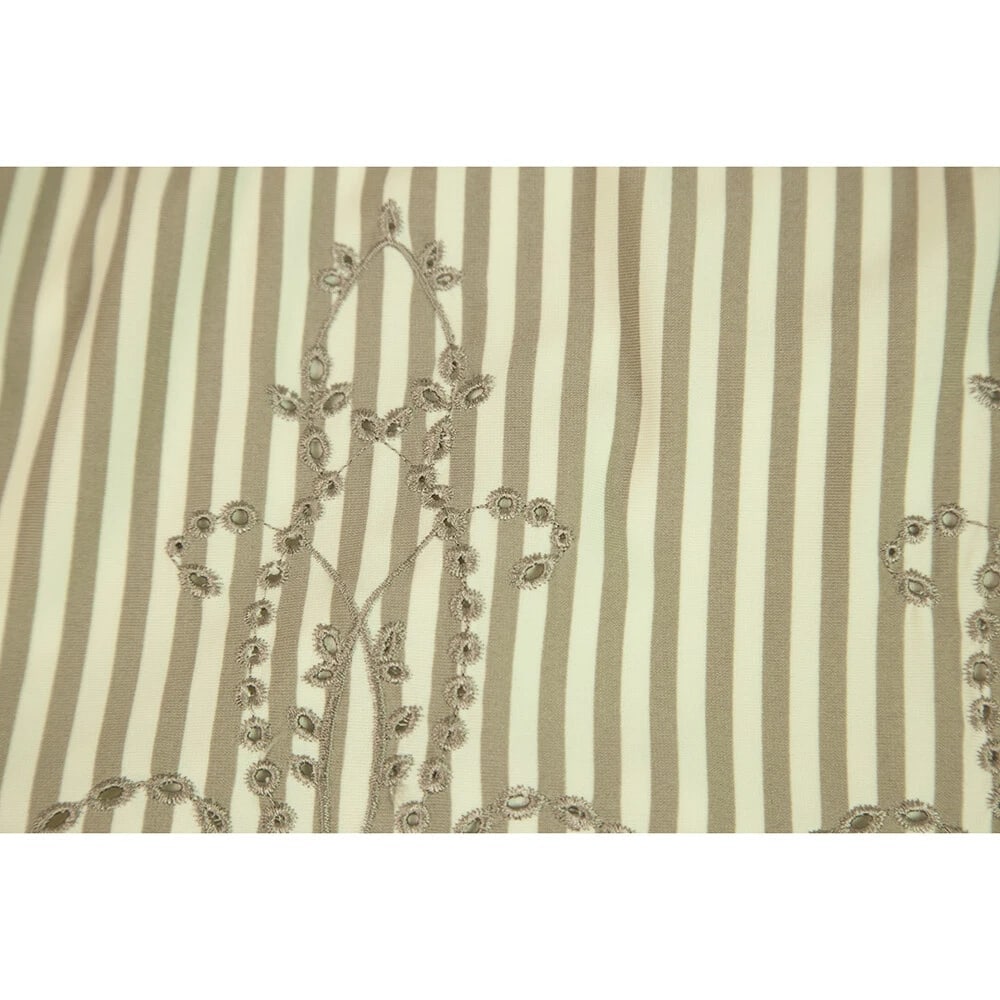 BCBG Max Azria Beige White Stripes Spaghetti Straps Mini Length Dress size XS - 5