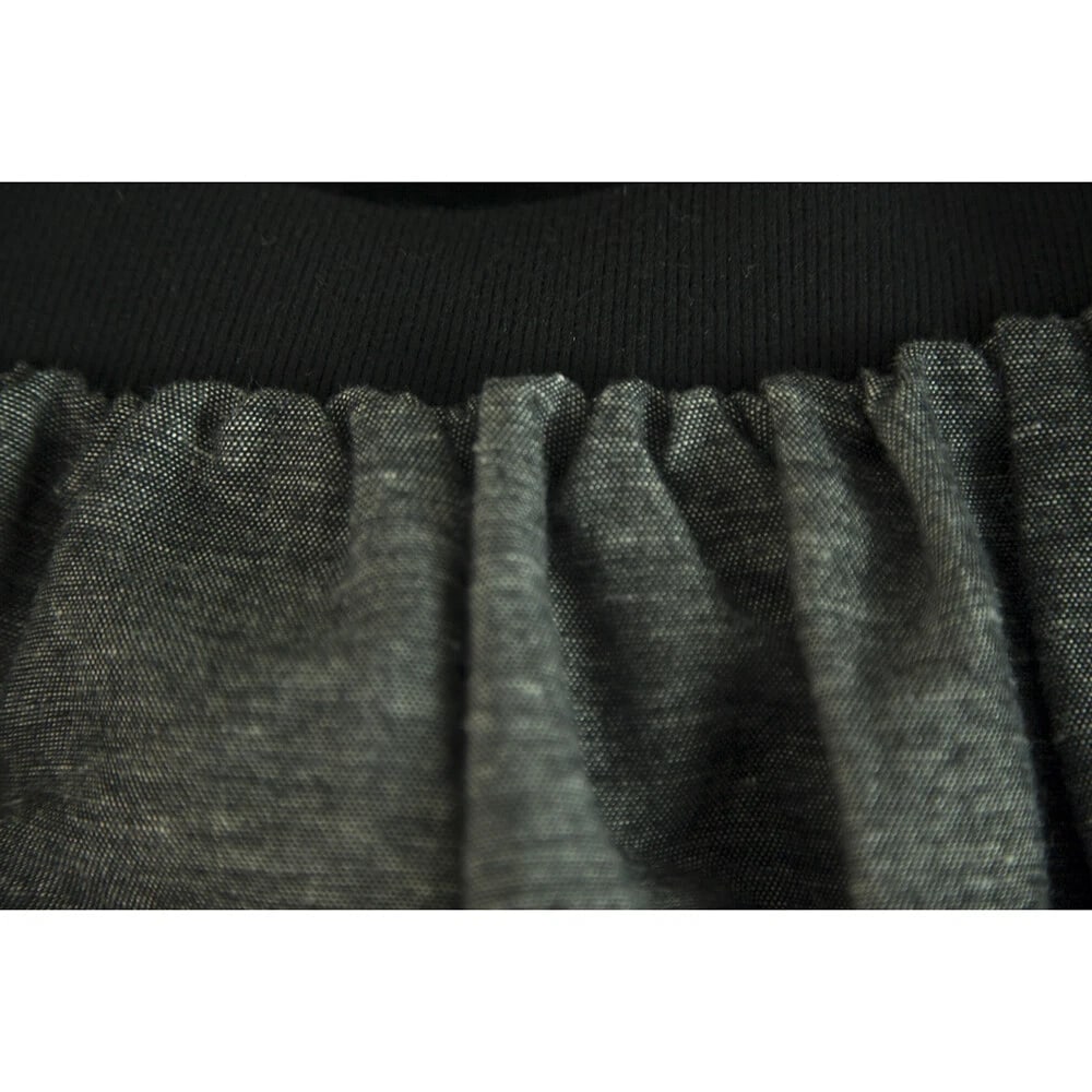 Ioanna Kourbela Gray Balloon Below Knee Length Skirt w. Black Trim - 4