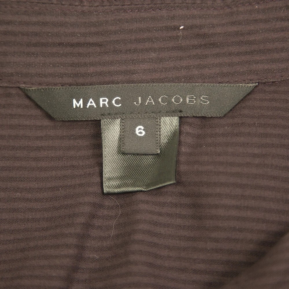 Marc Jacobs Burgundy Striped Cotton Tunic Shirt Top Blouse w. Buttons size 6 - 3