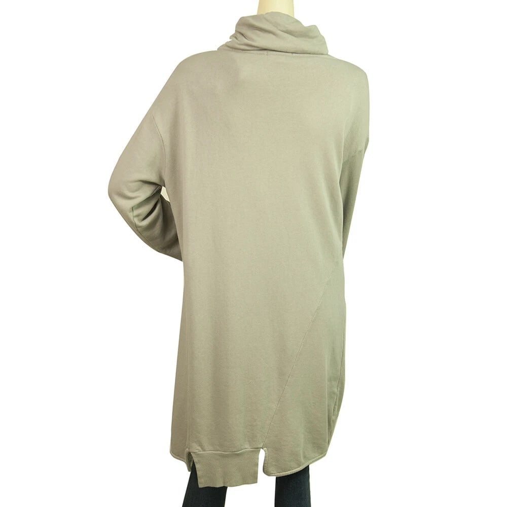 Crossley Light Gray Cotton Long Cardigan Zipper Jacket size XS - 2