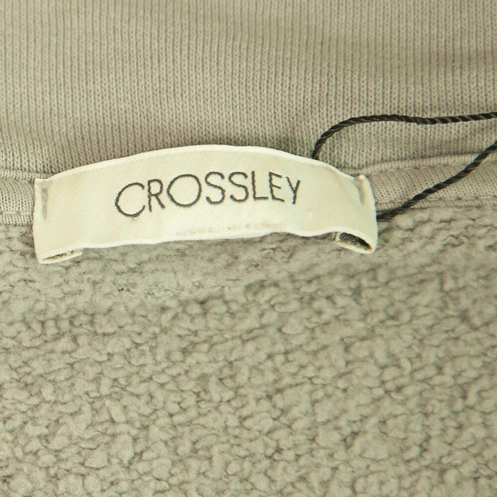 Crossley Light Gray Cotton Long Cardigan Zipper Jacket size XS - 3