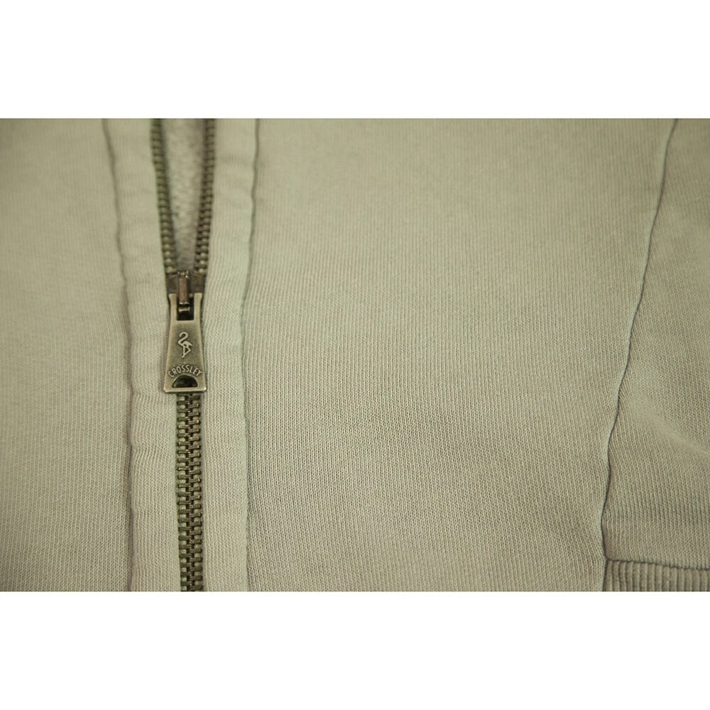 Crossley Light Gray Cotton Long Cardigan Zipper Jacket size XS - 7