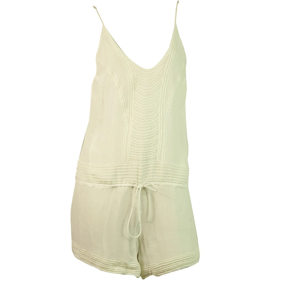 IRO Apoline White Spaghetti Straps Romper Playsuit Shorts size 36 - 5