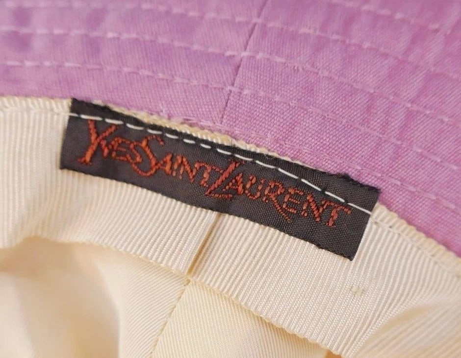 YVES SAINT LAURENT Pink Cotton Hat with Bow Vintage - 2