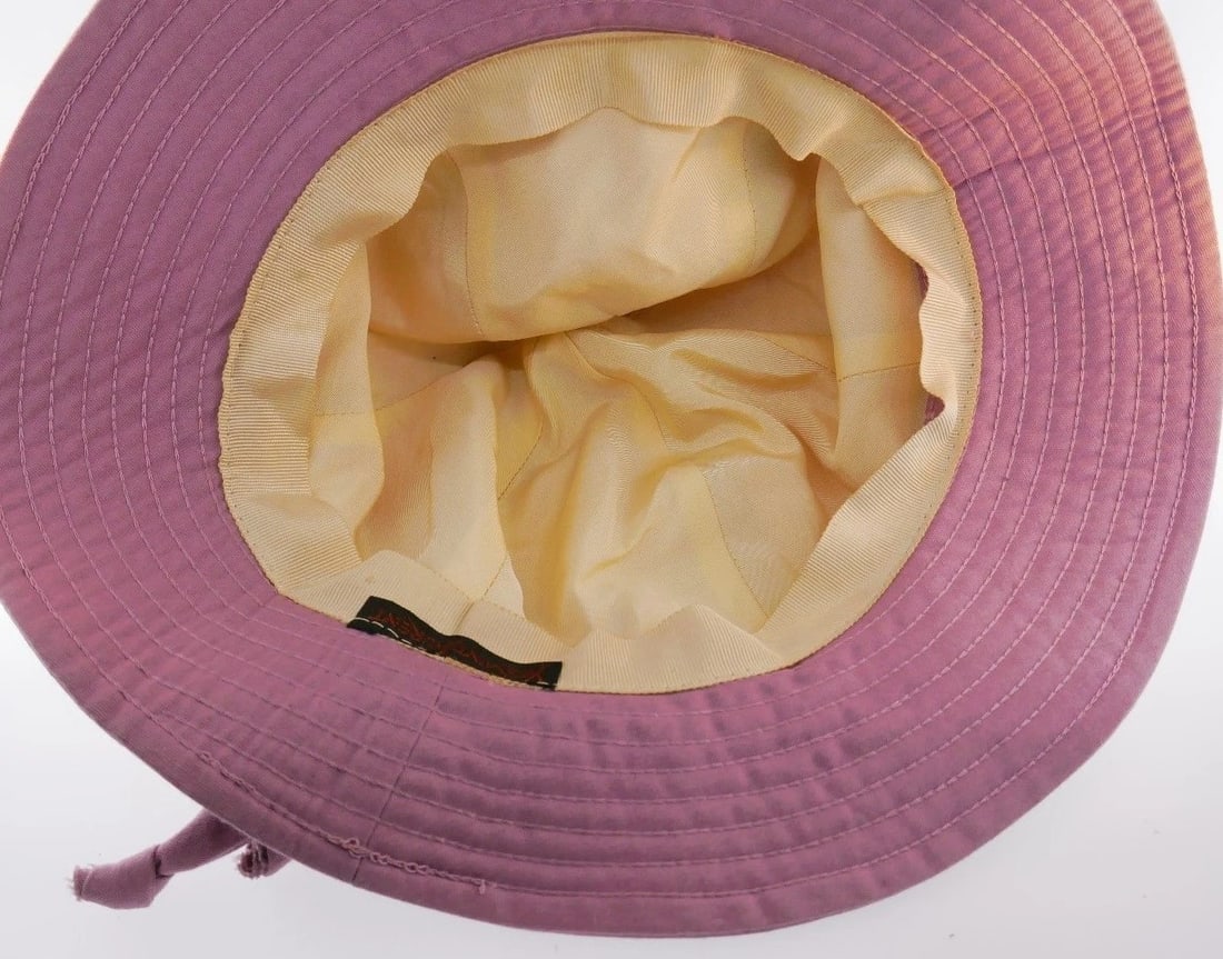 YVES SAINT LAURENT Pink Cotton Hat with Bow Vintage - 3