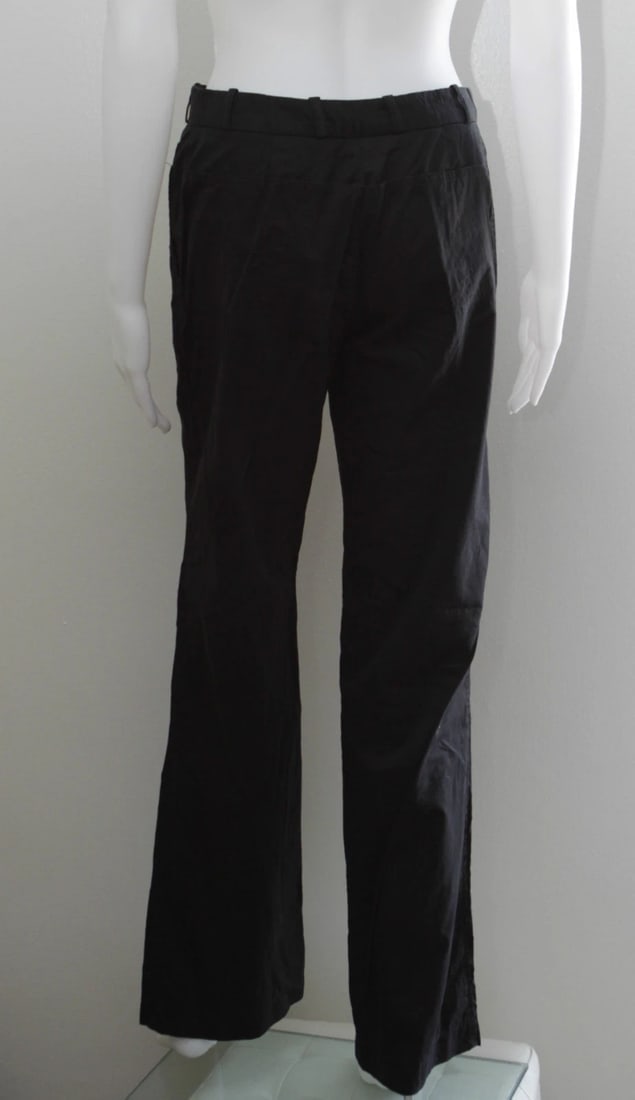 KATAYONE ADELI BLACK PANTS SIZE 4 100% COTTON MADE IN USA STYLISH - 3