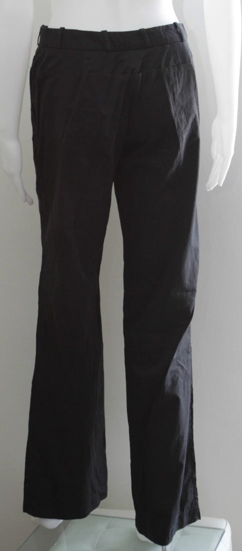 KATAYONE ADELI BLACK PANTS SIZE 4 100% COTTON MADE IN USA STYLISH - 4