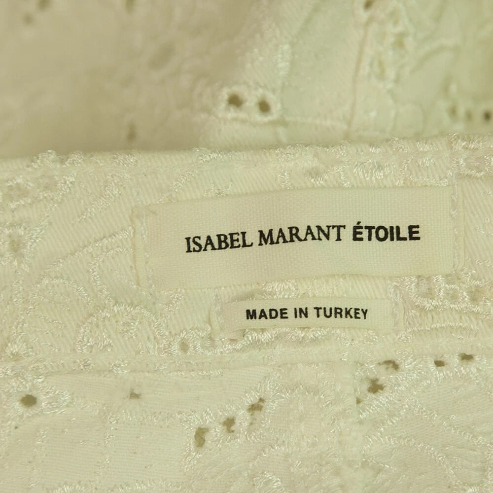 Isabel Marant Etoile Cream Broderie Lace Summer Shorts Pants size 38 - 3