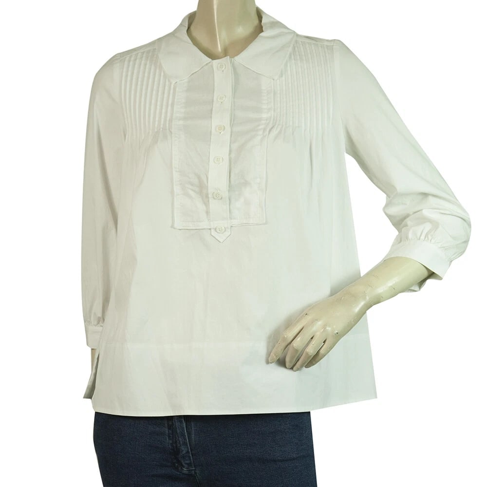 Diane Von Furstenberg DVF KAY White Cotton Back Pleats Button Tunic Shirt Top 8: Title:Diane Von Furstenberg DVF KAY White Cotton Back Pleats Button Tunic Shirt Top 8 Description:Gucci Taupe Silk Soft Shiny Button Down Shirt Top Size 44 Diane Von Furstenberg DVF KAY White Cotton B
