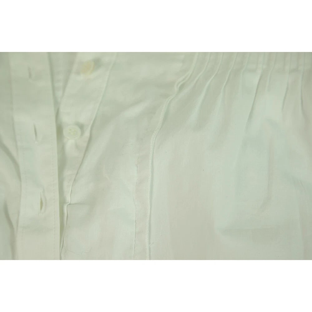 Diane Von Furstenberg DVF KAY White Cotton Back Pleats Button Tunic Shirt Top 8 - 4