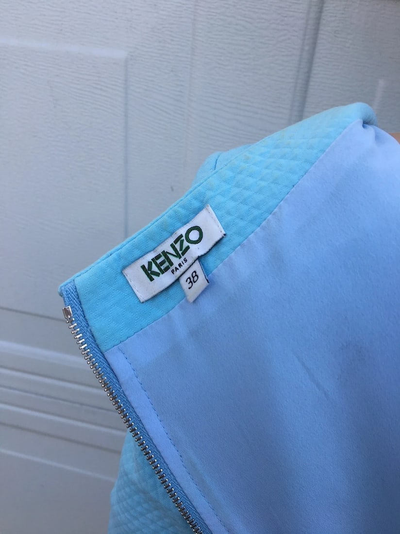 Chic Kenzo Blue Cotton Dress Size 38 - 6