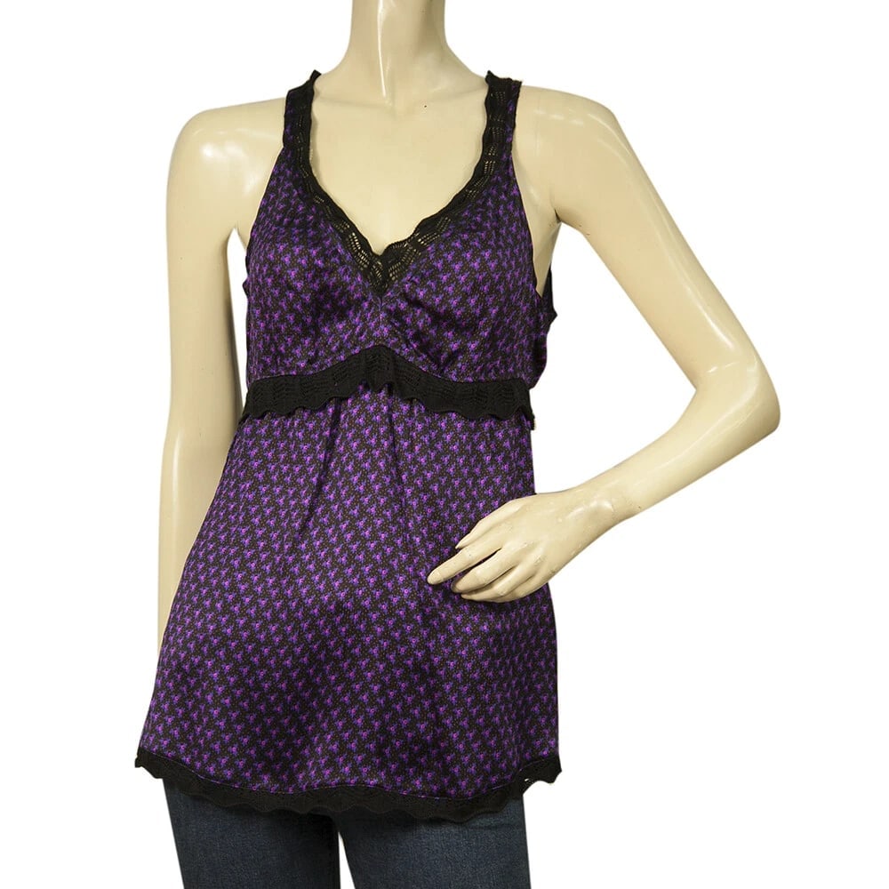 Kristina Ti KTI Floral 100% Silk Multicolor Cami Top Sleeveless Blouse size 42 (1 of 6)