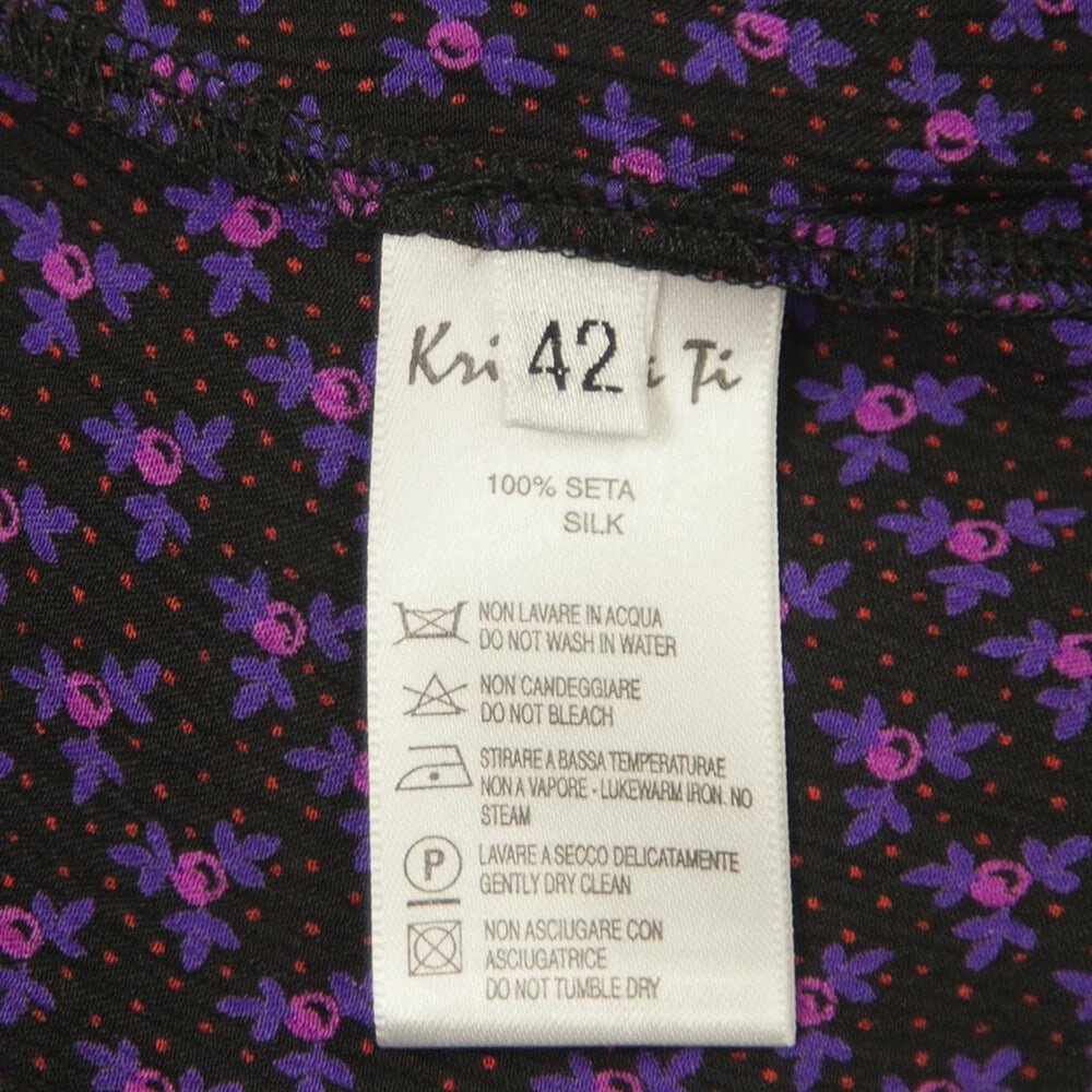 Kristina Ti KTI Floral 100% Silk Multicolor Cami Top Sleeveless Blouse size 42 - 4