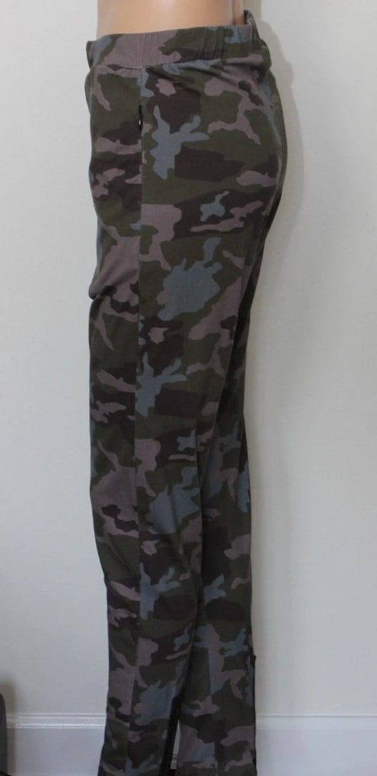 GIVENCHY PARIS SIZE L 100% COTTON LEGGINGS PANTS SKINNY CAMOUFLAGE - 2