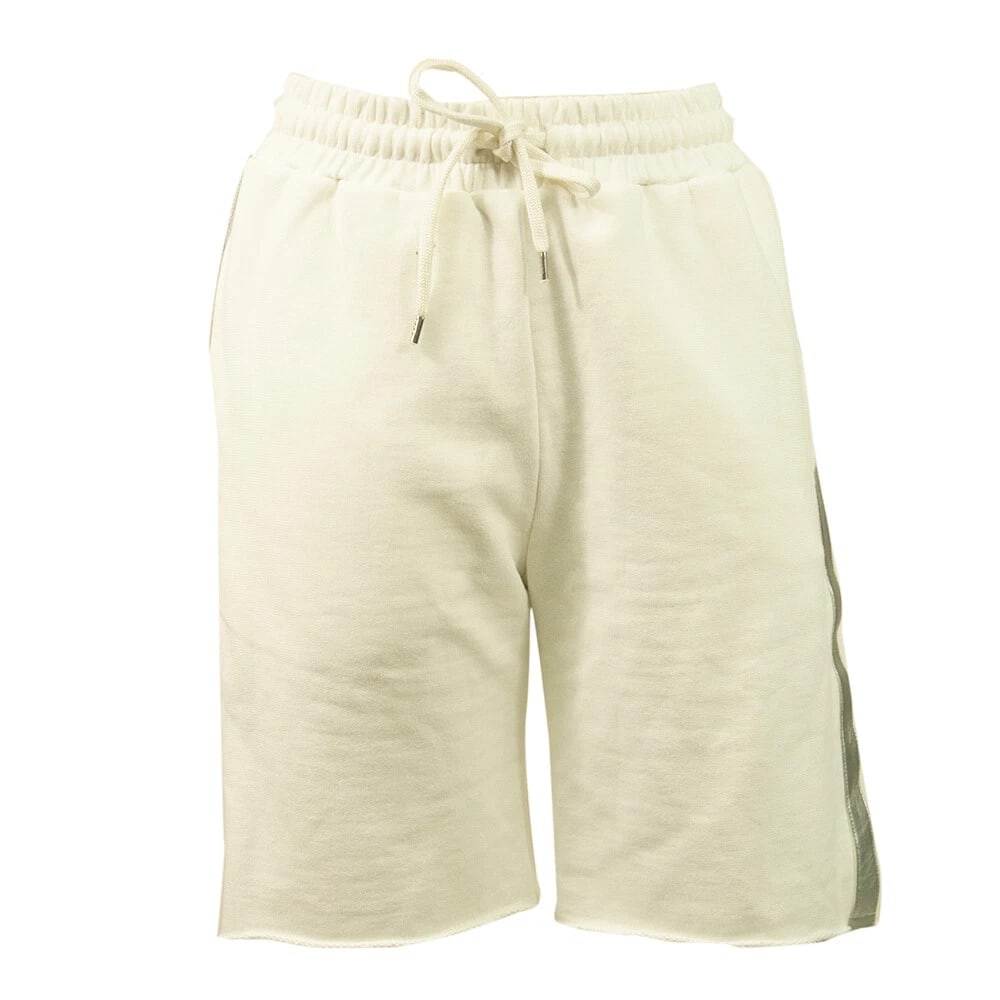 Giorgio Brato Women's White Cotton Gray Leather Strap Bermuda Shorts size XS - 7