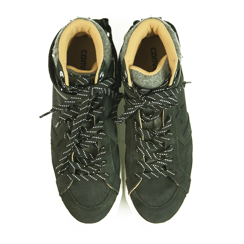 Converse Cons All Star Men's Black Leather Gray Padded Sneakers Trainers 8.5 (1 of 9)