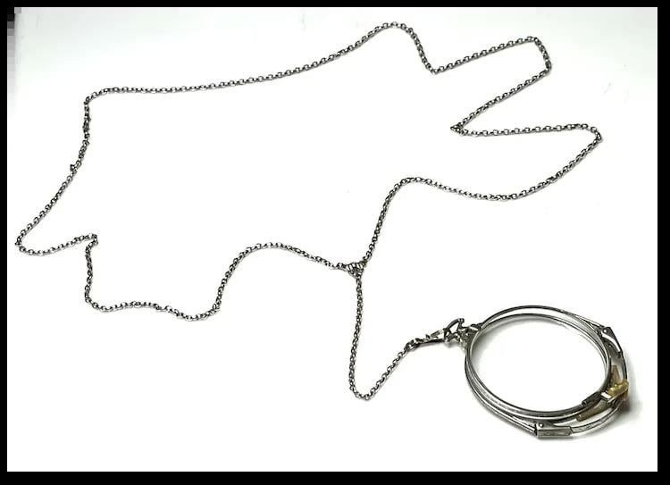 Antique Folding Glasses on Chain - 3