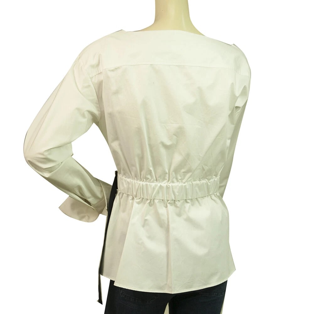 Jil Sander White Wrap Style Lightweight Cotton Summer Jacket size 40 - 2