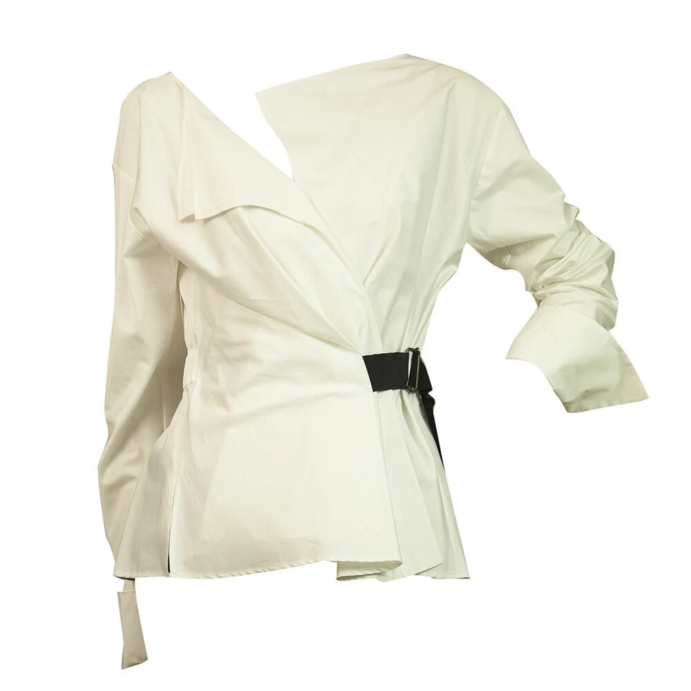Jil Sander White Wrap Style Lightweight Cotton Summer Jacket size 40 - 6