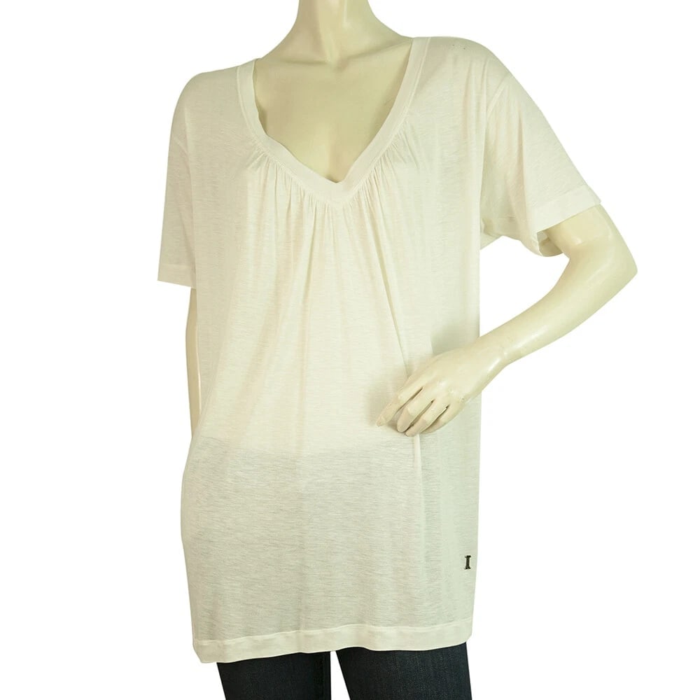 Iceberg Off White Relaxed Oversize Style V Neckline Long T-Shirt Top Size XS: Title:Iceberg Off White Relaxed Oversize Style V Neckline Long T-Shirt Top Size XS Description:Iceberg Off White Relaxed Oversize Style V Neckline Long T-Shirt Top Size XS Comfortable, very easy to
