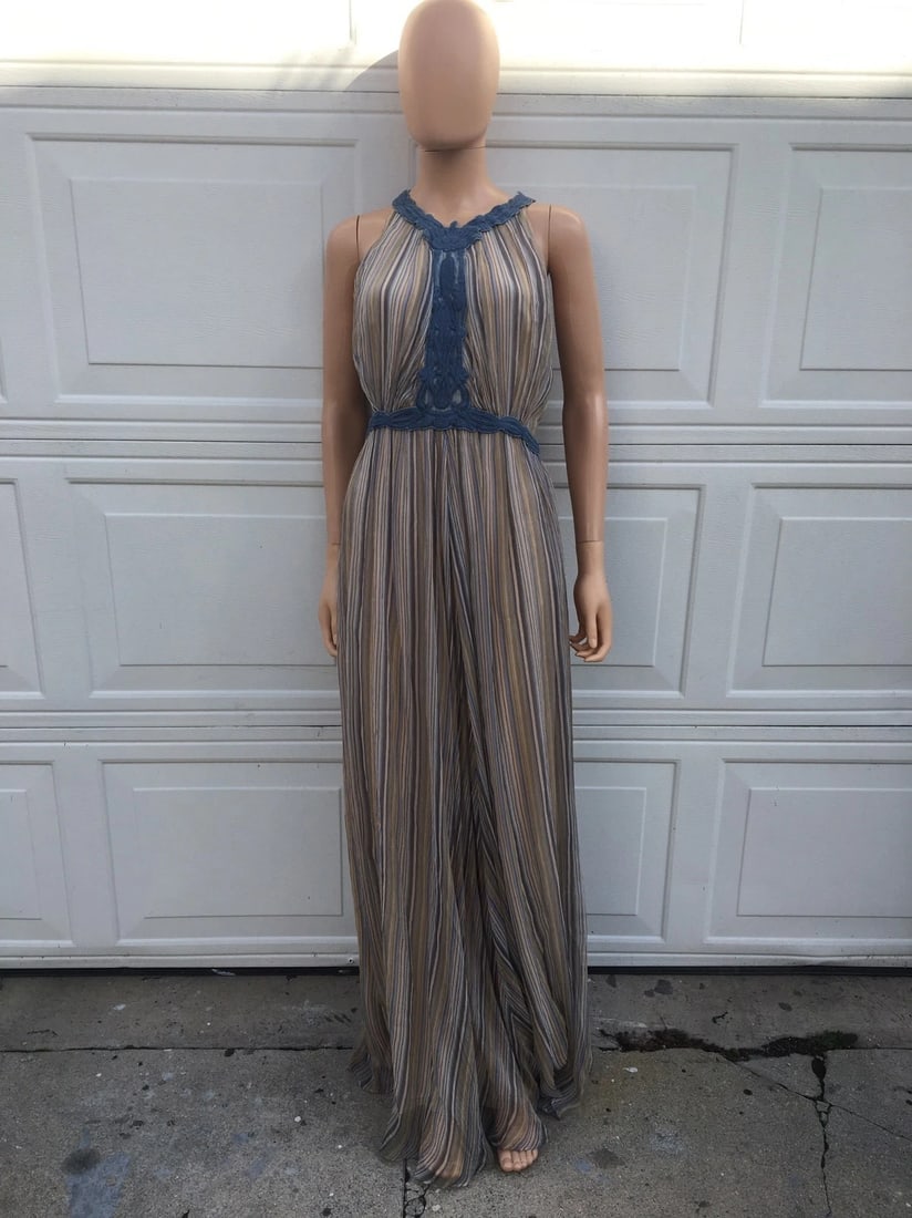 Elegant Badgley Mishka Floor Length Dress Chiffon Size 4 (1 of 7)