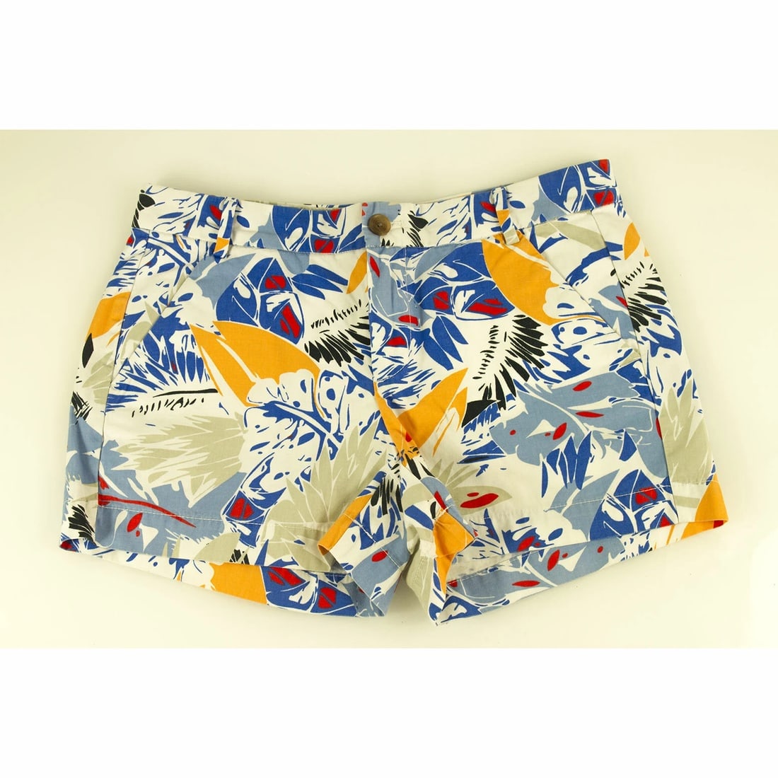 Gap Khakis Sunkissed Blue White Floral Shorts Pants Trousers - Size 2 (1 of 5)
