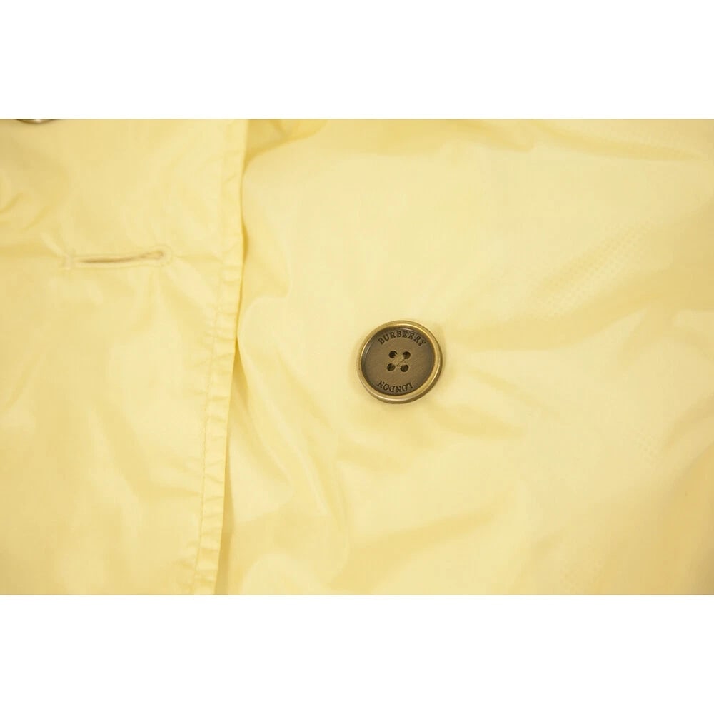 Burberry Light Yellow Polyamide Raincoat Mac Trench Jacket Coat size US8, UK10 - 4