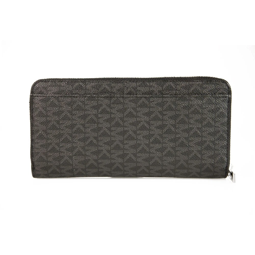 Michael Kors - Cooper Black Logo Canvas Zip Around Smartphone Wallet , New - 2