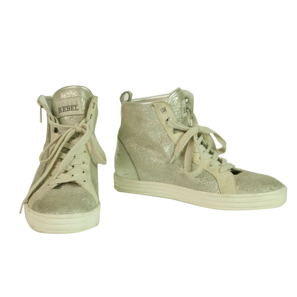 Hogan Rebel Silver Lace Up & Zipper High Top Trainers Sneakers size 37 Shoes: Title:Hogan Rebel Silver Lace Up & Zipper High Top Trainers Sneakers size 37 Shoes Description:Hogan Rebel Silver Lace Up & Zipper High Top Trainers Sneakers size 37 Shoes Super Fashionable sneakers