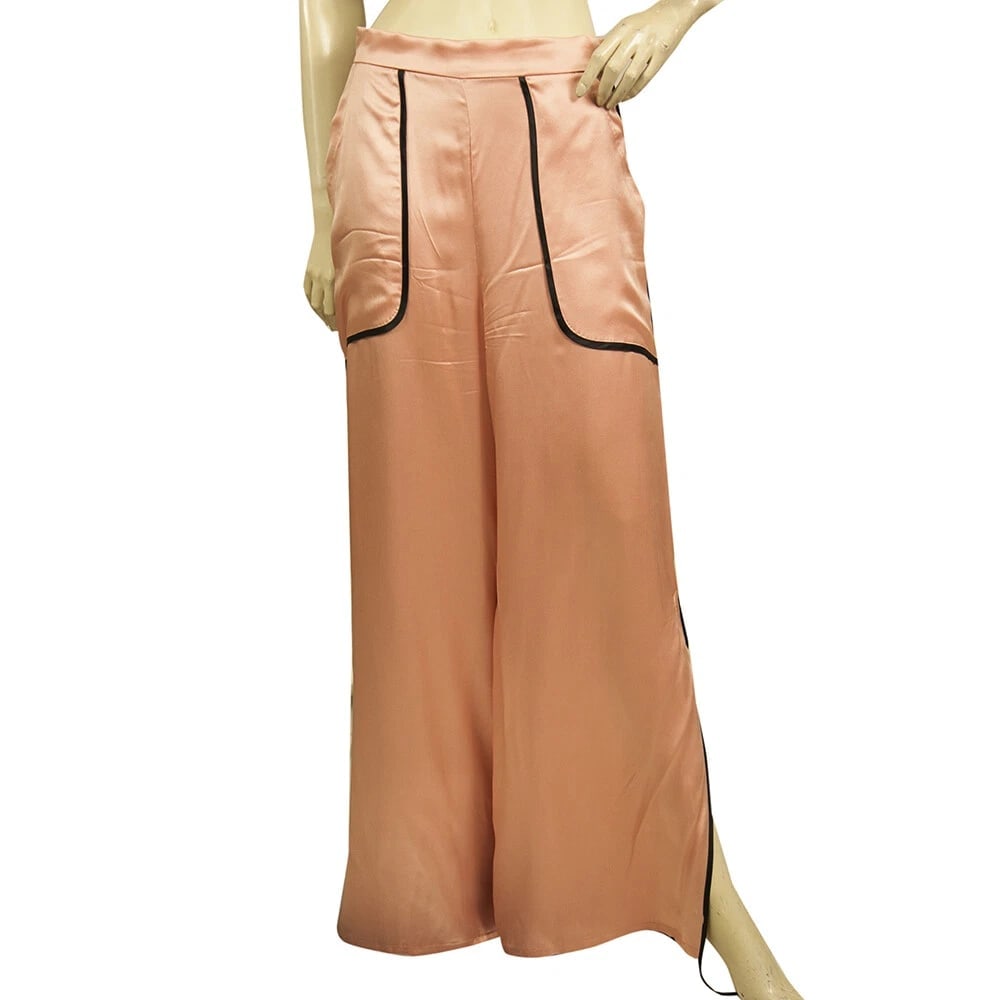 Giacobino Pink 100% Silk Wide Leg w. Slits Palazzo Trousers Pants Size 40: Title:Giacobino Pink 100% Silk Wide Leg w. Slits Palazzo Trousers Pants Size 40 Description:Giacobino Pink 100% Silk Wide Leg w. Slits Palazzo Trousers Pants Size 40 Super fashionable Giacobino pair o