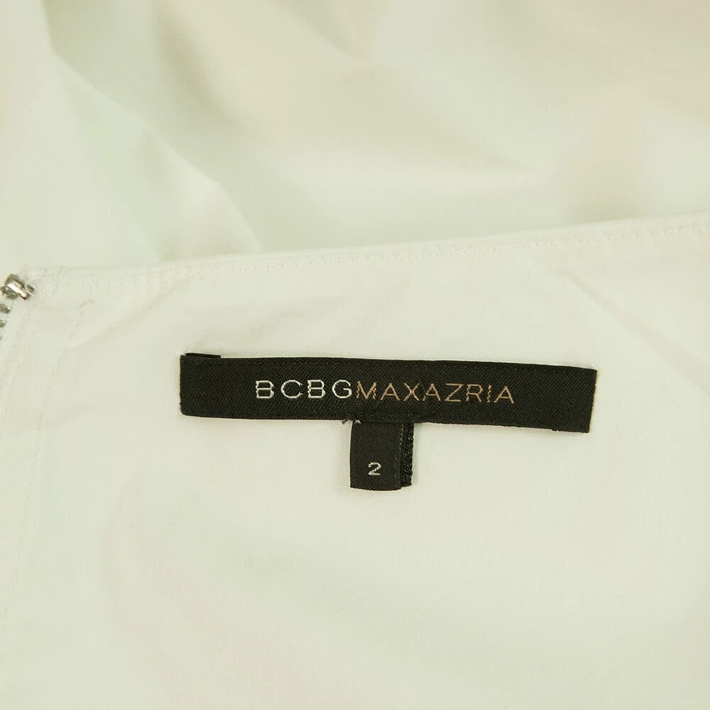 BCBG Max Azria White Puff Sleeves Lace Details Mini Length Dress size 2 - 3