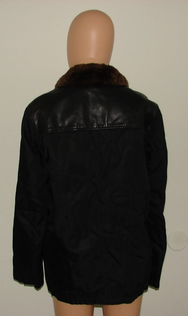 PRADA MILANO MADE IN ITALY FUR JACKET ZIPPER SIZE M LEATHER WARM COAT - 6