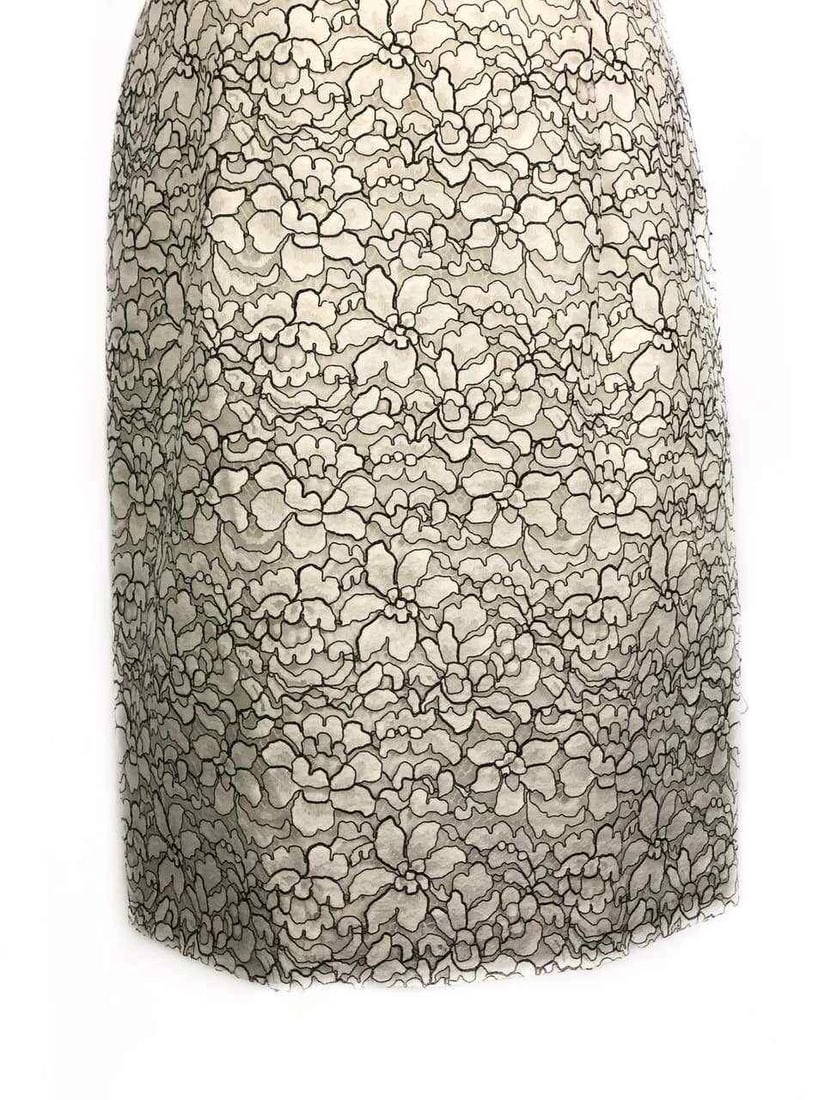 Vintage CHRISTIAN DIOR White Floral Lace Dress Size 8 - 3
