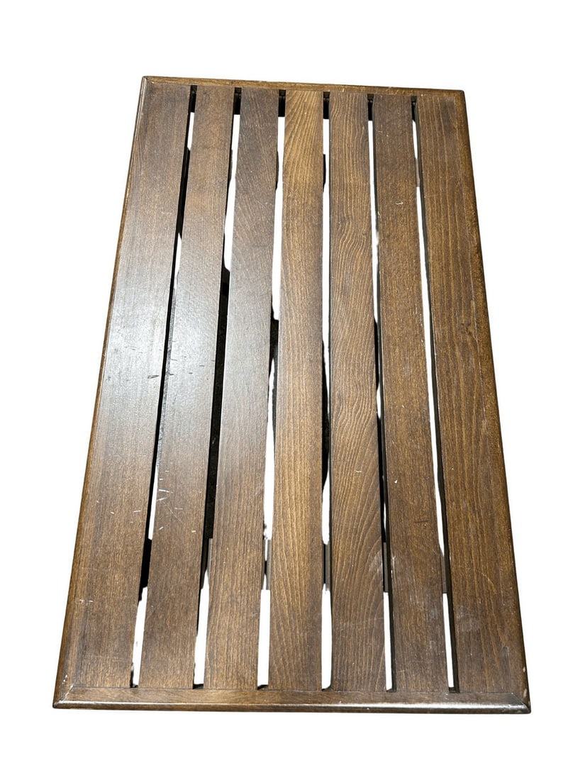 Pair of Mid-Century Modern Slat-Top Benches (1 of 5)