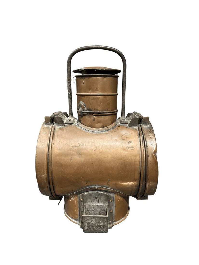 Antique Copper and Brass Carbide Headlamp/Lantern, circa 1900s (1 of 3)