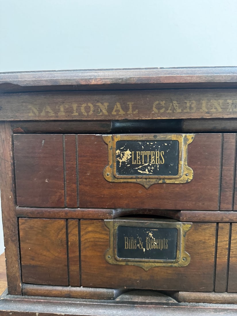 Antique "National Cabinet Letter Files" Filing Cabinet, Circa 1900 - 2