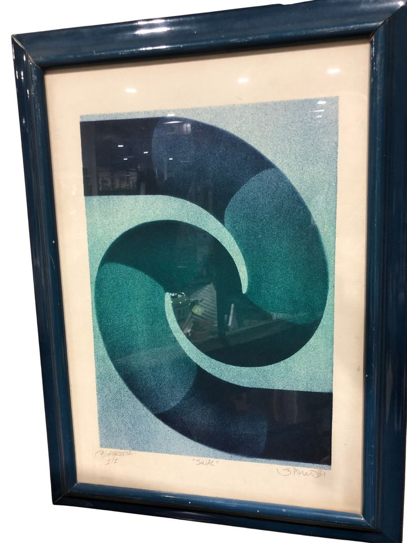 Signed and Numbered Abstract Serigraph Print by G. Mirga (1 of 2)