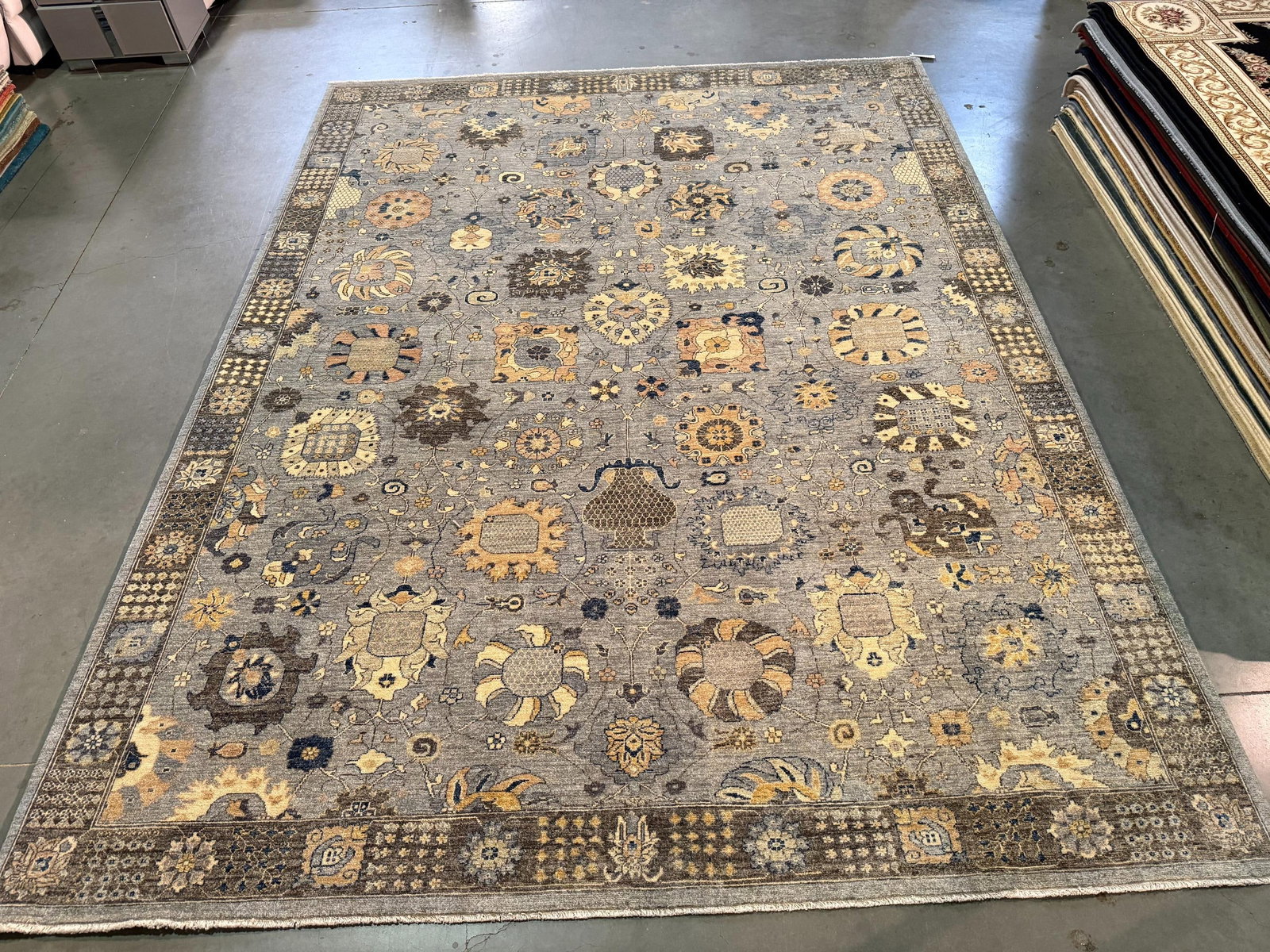 Exquisite Fine Oushak Design Rug 9.1x11.7 - 6