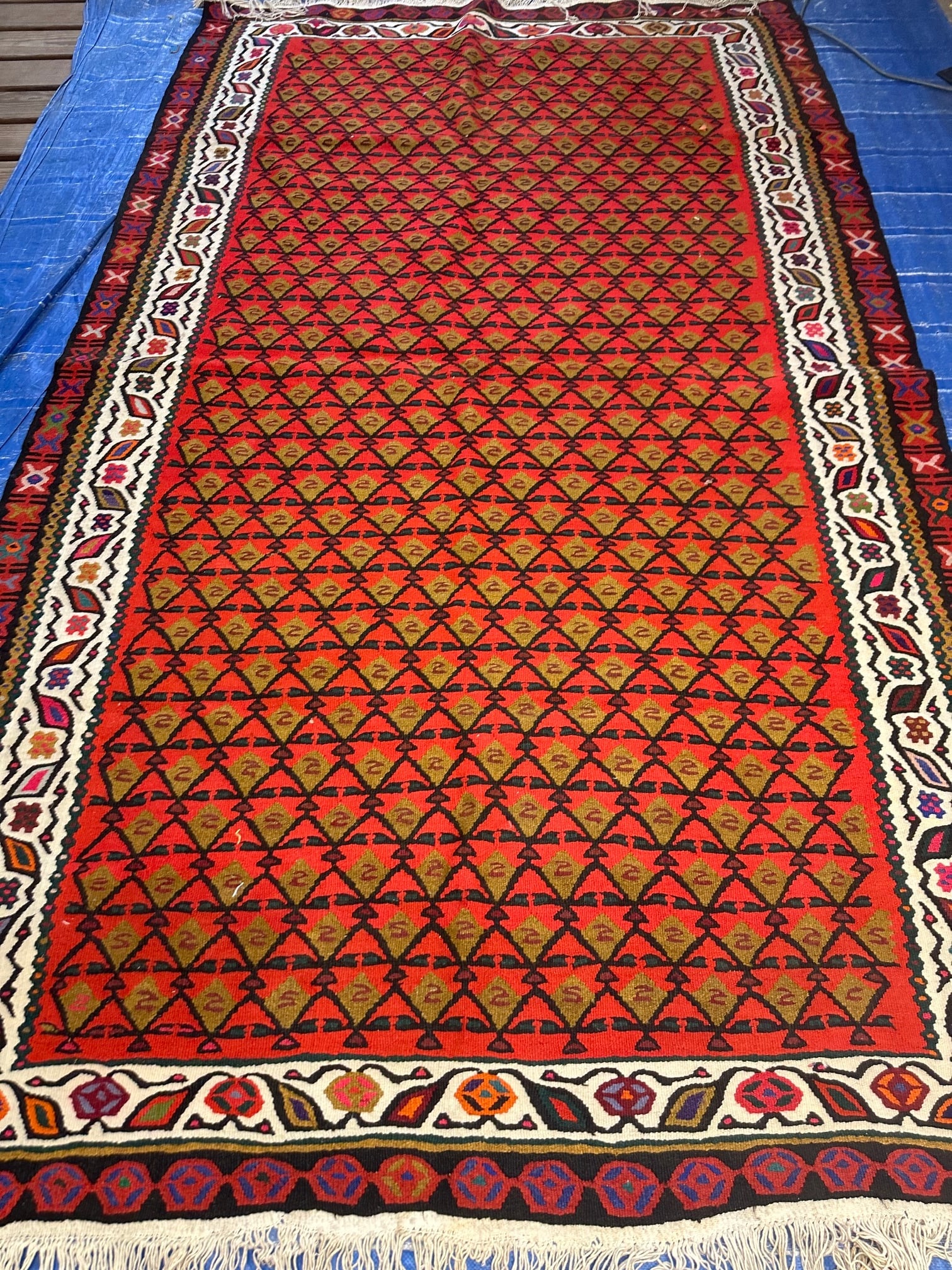 Hand Knotted Kilm Rug 9.5x 5.10 ft_ - 8