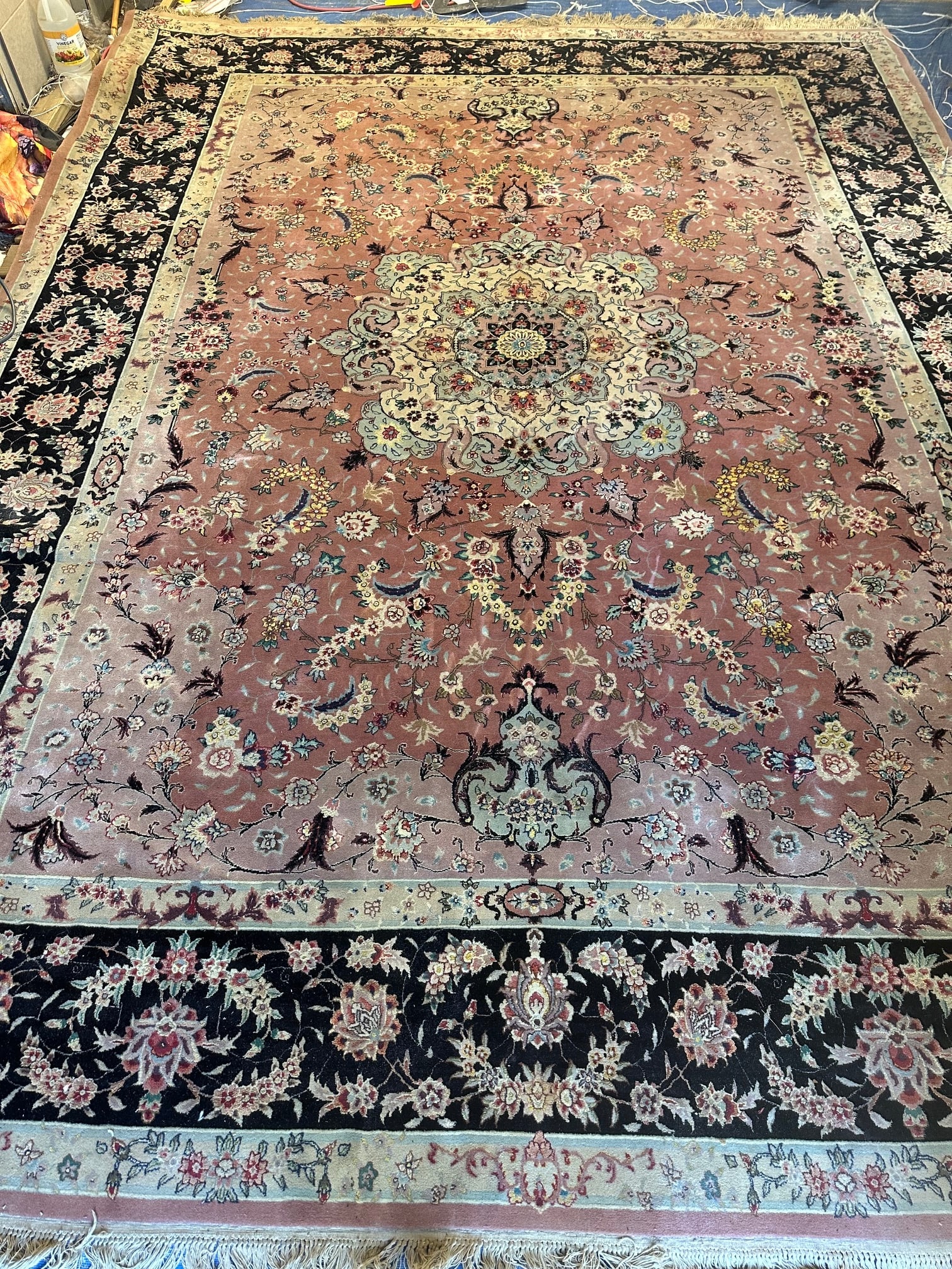 Hand Knotted Agra Tabriz Rug 9x12 ft - 15